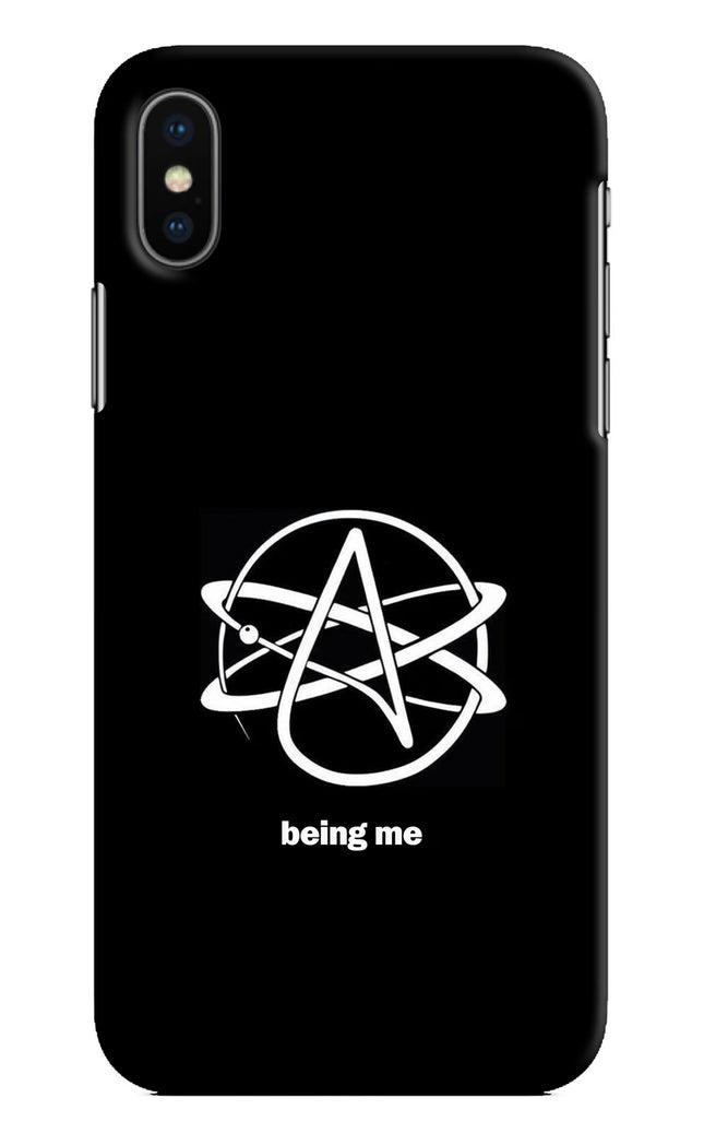 Atheist Symbol iPhone XS Hard Case Back Cover by Casekaro