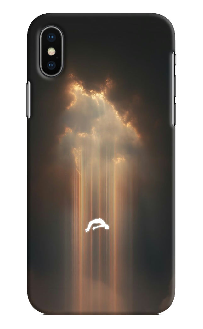 Heavenly Beam iPhone XS Hard Case Back Cover by Casekaro