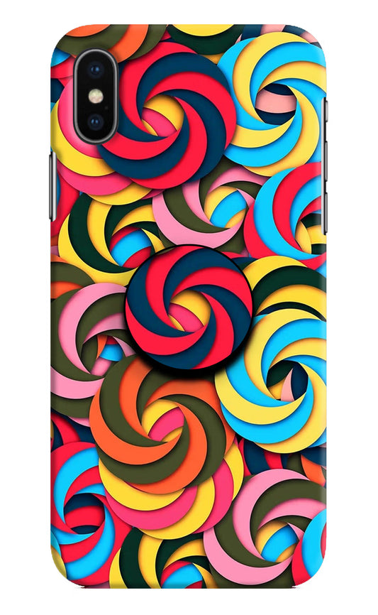 Spiral Pattern iPhone XS Pop Case by Casekaro