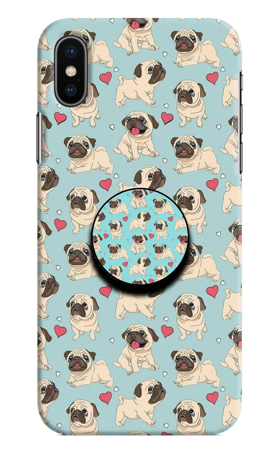 Pug Dog iPhone XS Pop Case, Hard case
