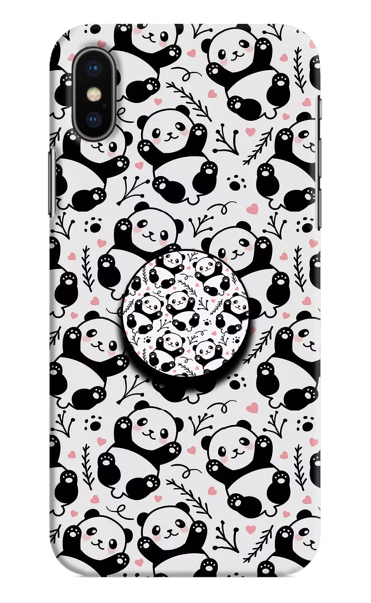 Cute Panda iPhone XS Pop Case by Casekaro
