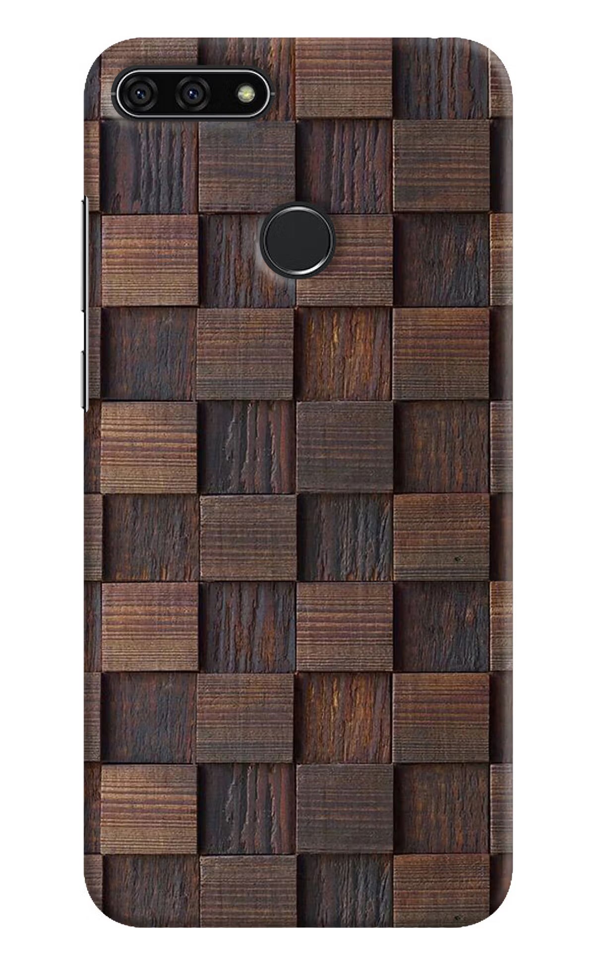 Wooden Cube Design Honor 7A Hard Case Back Cover by Casekaro