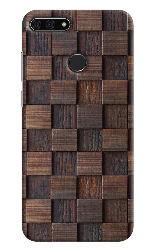 Wooden Cube Design Honor 7A Hard Case Back Cover by Casekaro