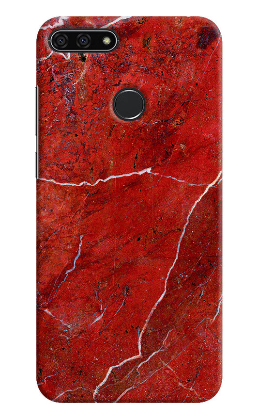 Red Marble Design Honor 7A Hard Case Back Cover by Casekaro