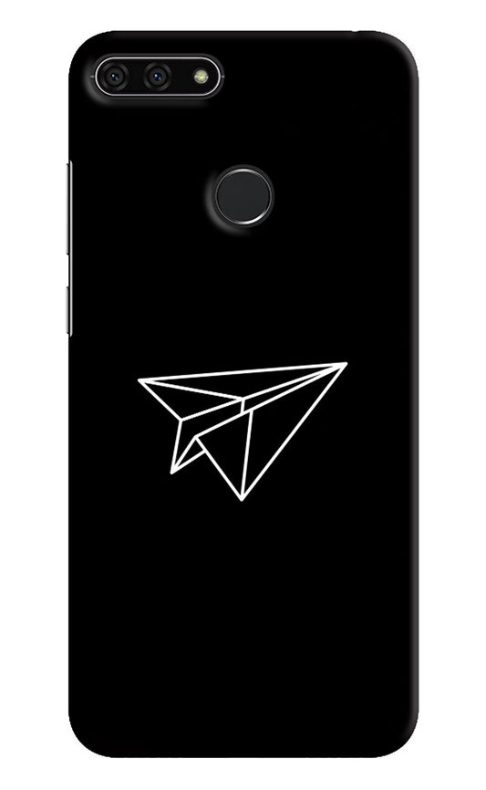 Paper Plane White Honor 7A Hard Case Back Cover by Casekaro