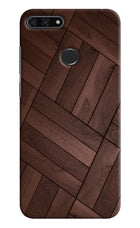 Wooden Texture Design Honor 7A Hard Case Back Cover by Casekaro