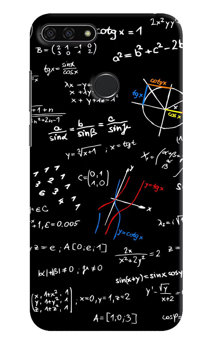Mathematics Formula Honor 7A Back Cover, Hard case