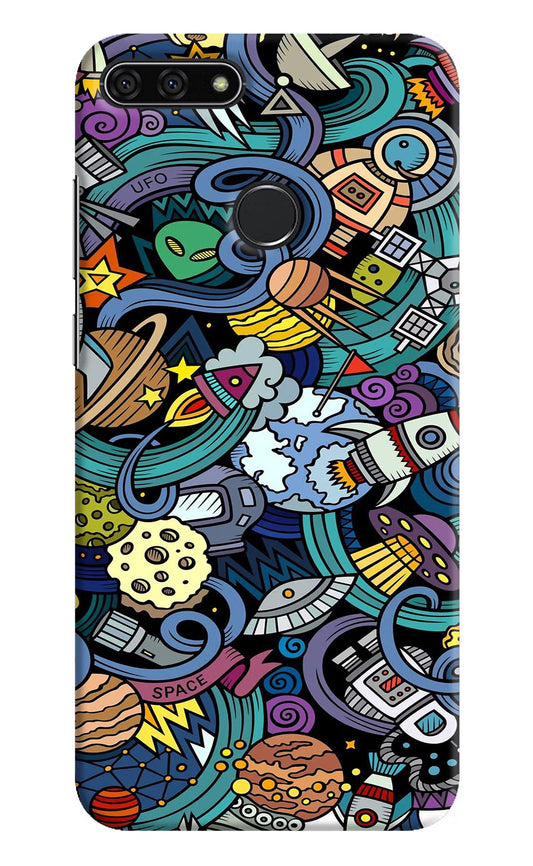 Space Abstract Honor 7A Hard Case Back Cover by Casekaro