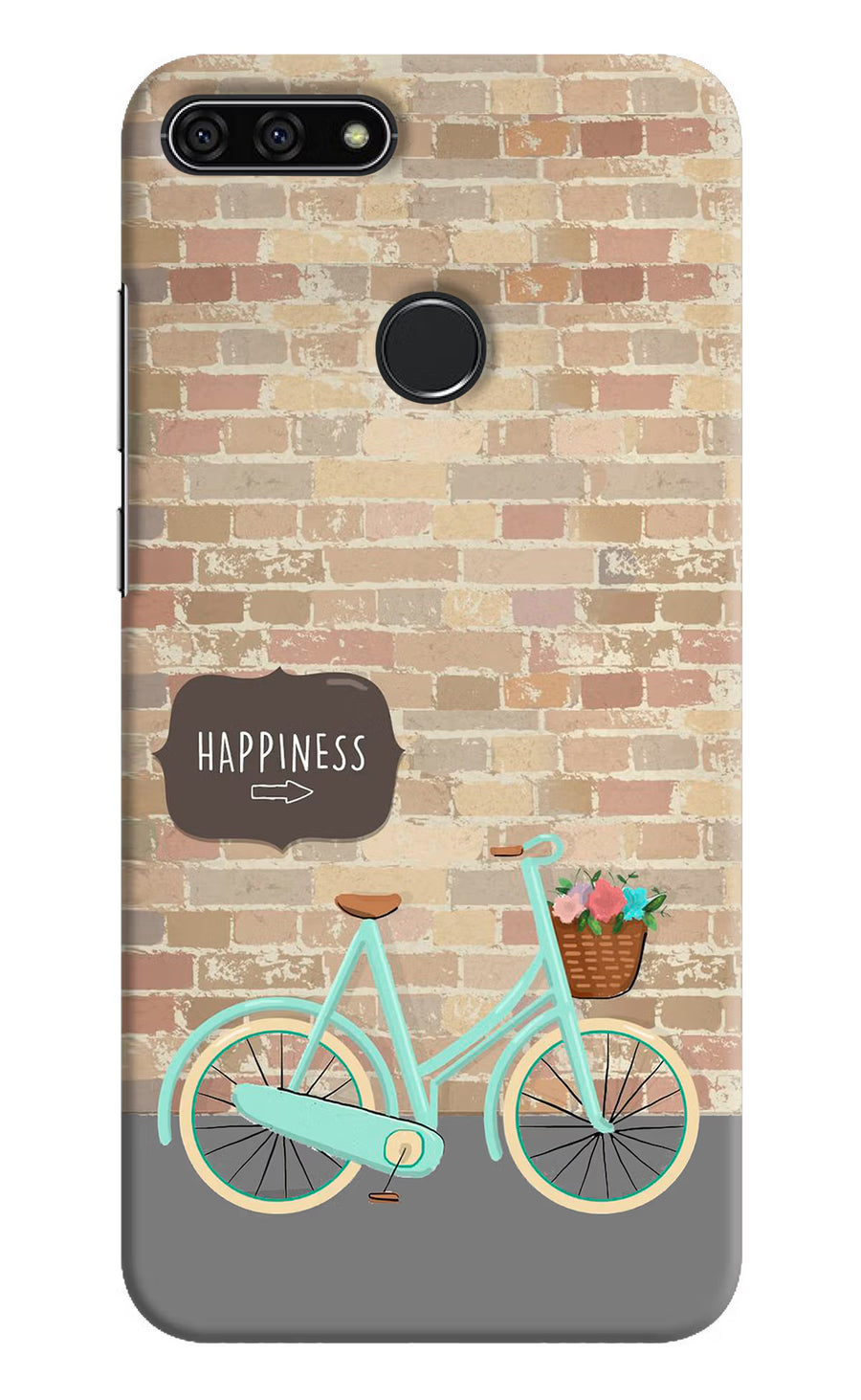 Happiness Artwork Honor 7A Back Cover, Hard case