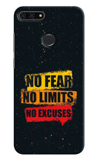 No Fear No Limits No Excuse Honor 7A Hard Case Back Cover by Casekaro
