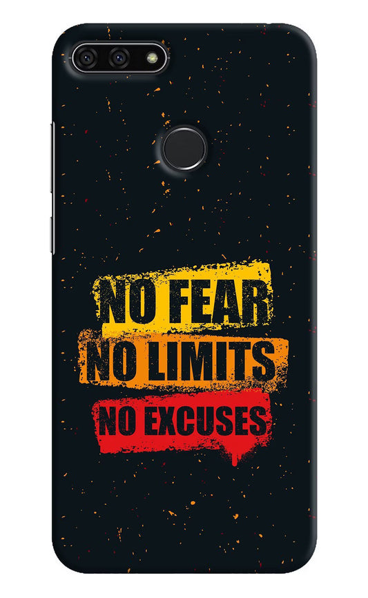 No Fear No Limits No Excuse Honor 7A Hard Case Back Cover by Casekaro
