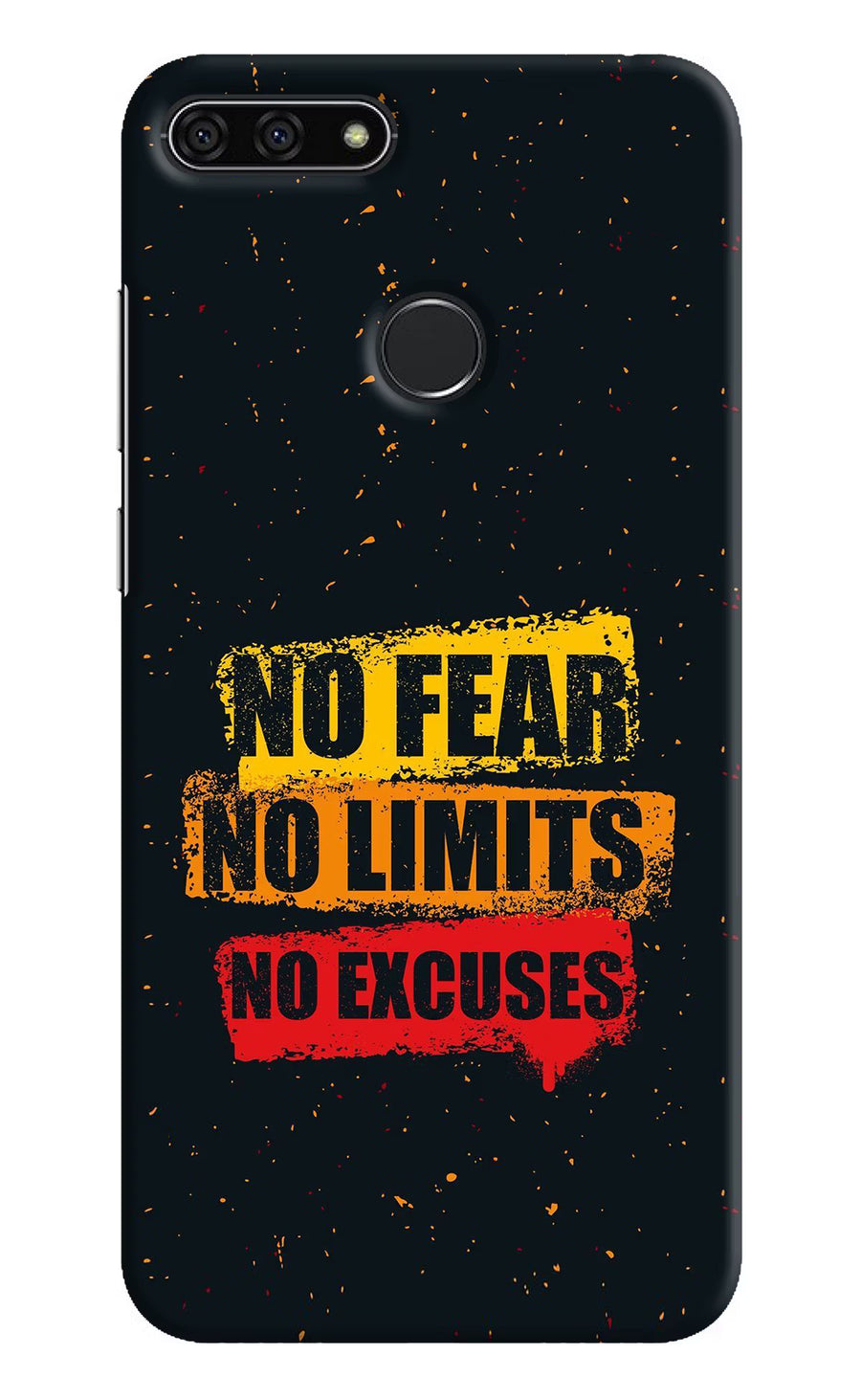 No Fear No Limits No Excuse Honor 7A Back Cover, Hard case
