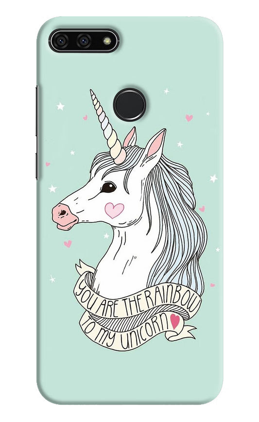 Unicorn Wallpaper Honor 7A Hard Case Back Cover by Casekaro