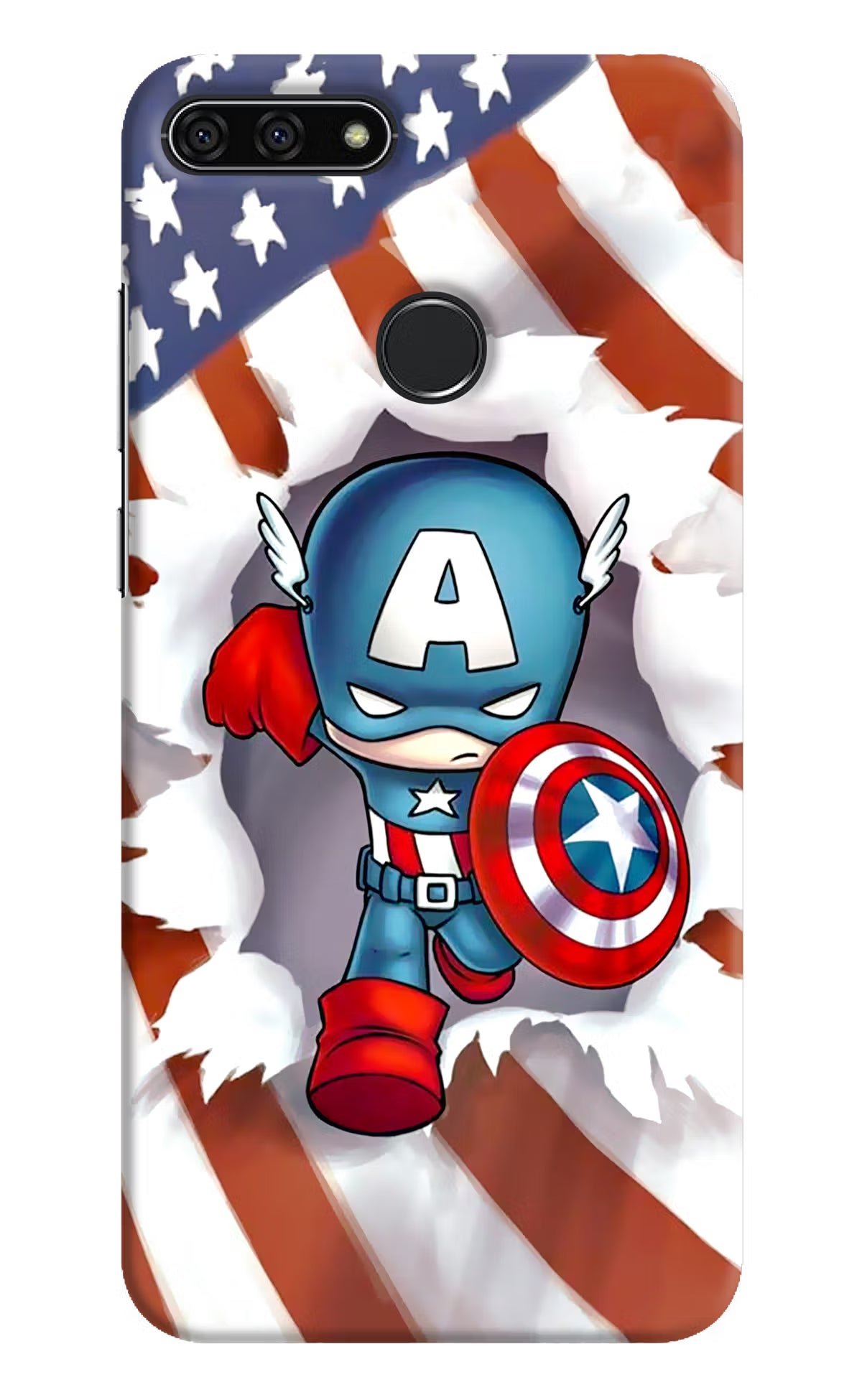 Captain America Honor 7A Hard Case Back Cover by Casekaro
