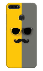 Sunglasses with Mustache Honor 7A Hard Case Back Cover by Casekaro