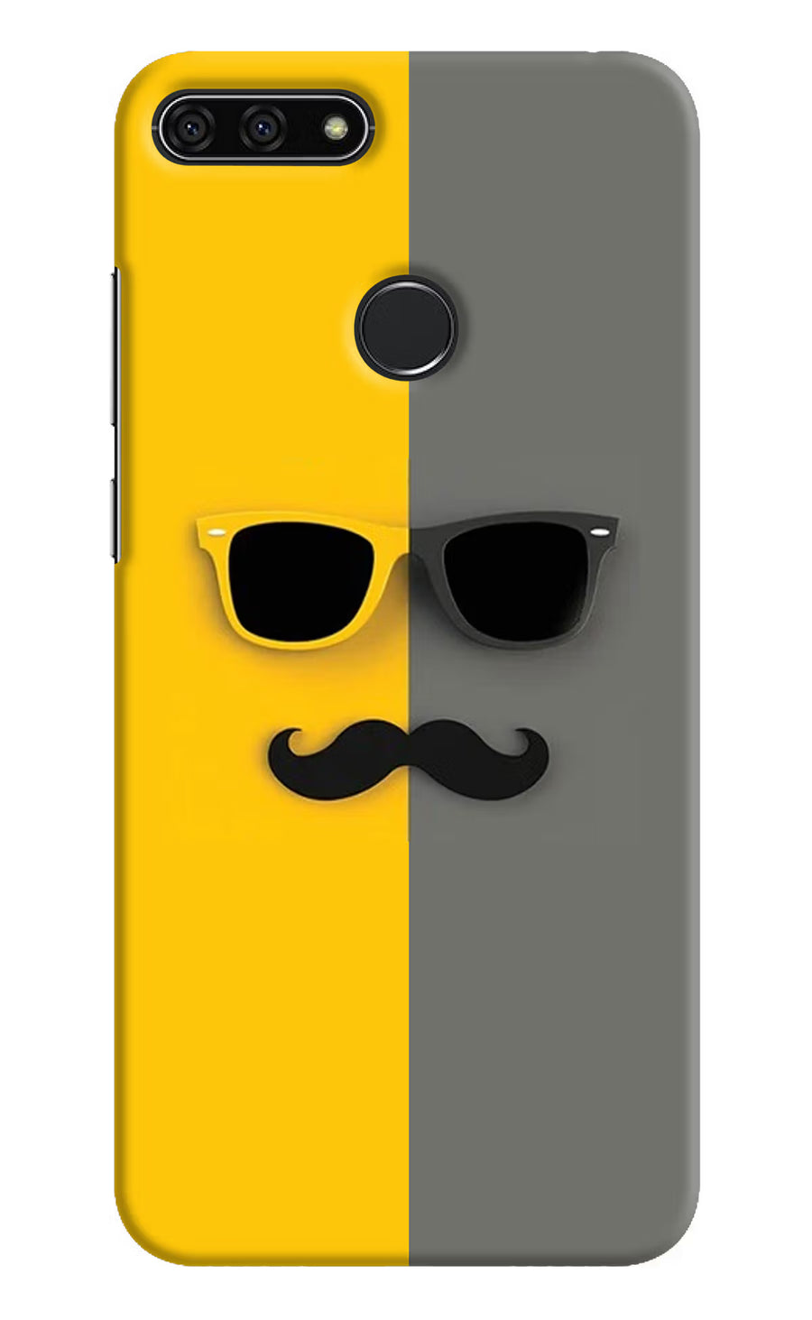 Sunglasses with Mustache Honor 7A Back Cover, Hard case