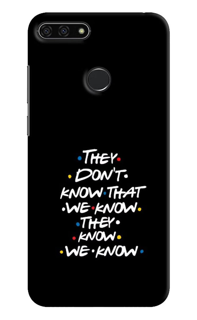 FRIENDS Dialogue Honor 7A Hard Case Back Cover by Casekaro