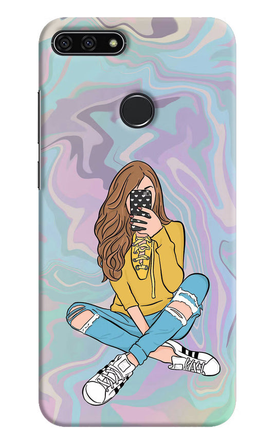 Selfie Girl Honor 7A Hard Case Back Cover by Casekaro