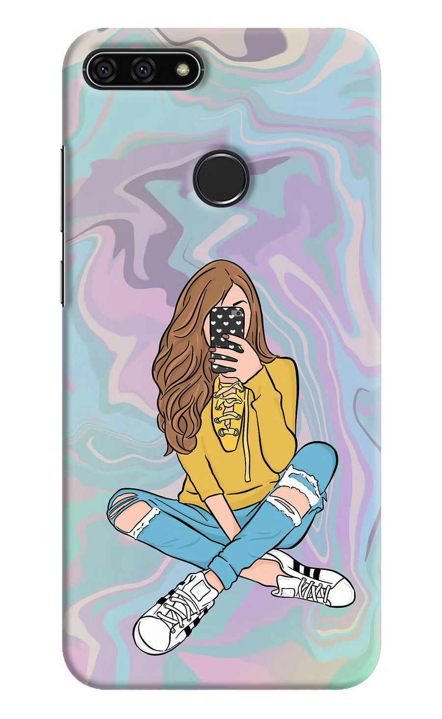 Selfie Girl Honor 7A Back Cover, Hard case