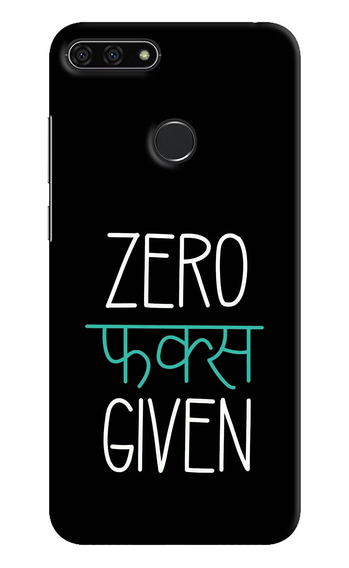 Zero Fucks Given Honor 7A Hard Case Back Cover by Casekaro