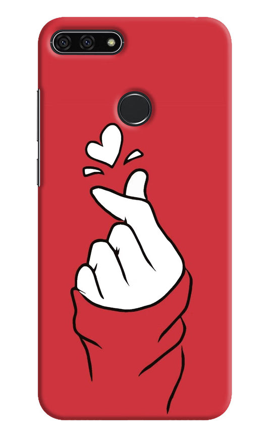 Korean Love Sign Honor 7A Hard Case Back Cover by Casekaro