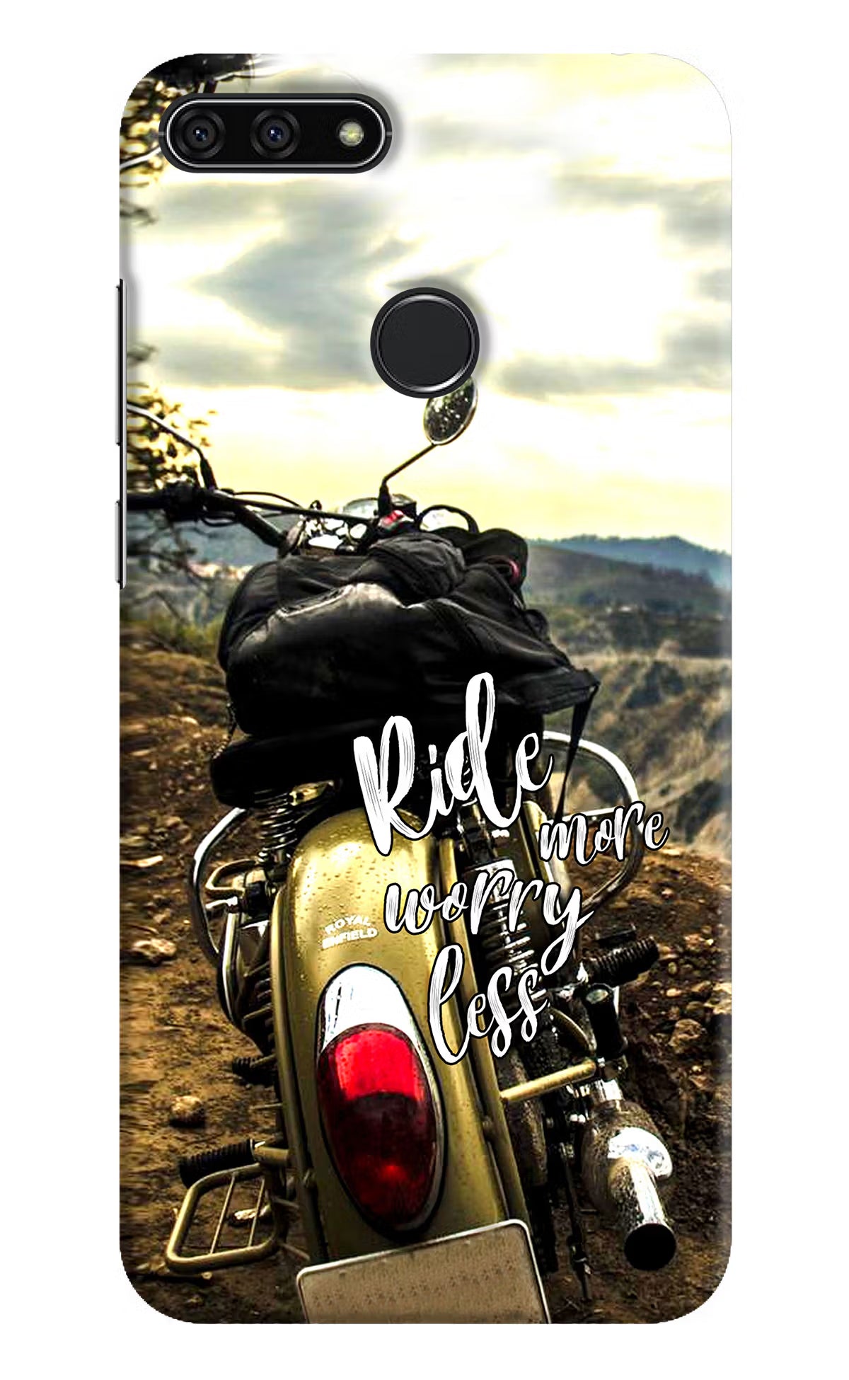 Ride More Worry Less Honor 7A Hard Case Back Cover by Casekaro