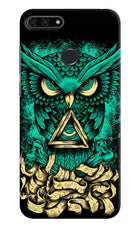 Green Owl Honor 7A Hard Case Back Cover by Casekaro