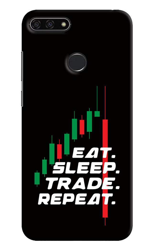 Eat Sleep Trade Repeat Honor 7A Hard Case Back Cover by Casekaro