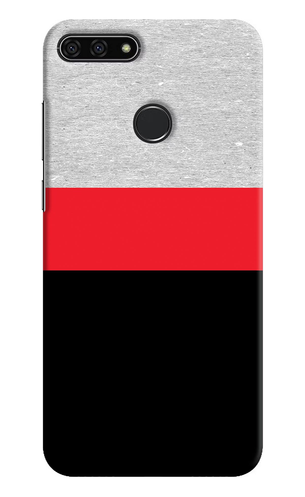 Tri Color Pattern Honor 7A Hard Case Back Cover by Casekaro