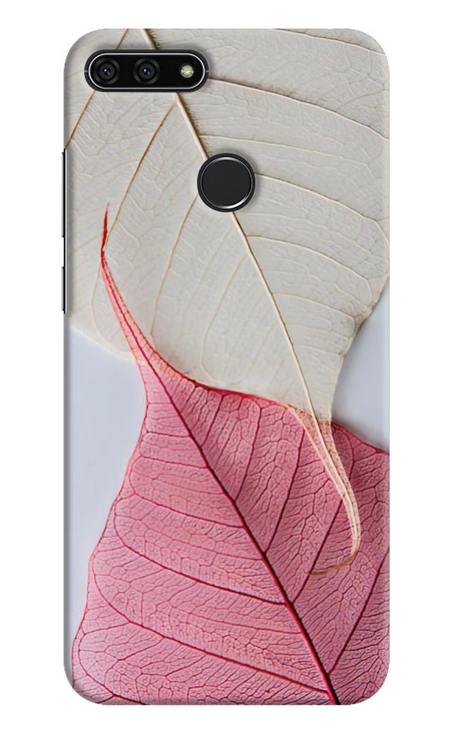 White Pink Leaf Honor 7A Back Cover, Hard case