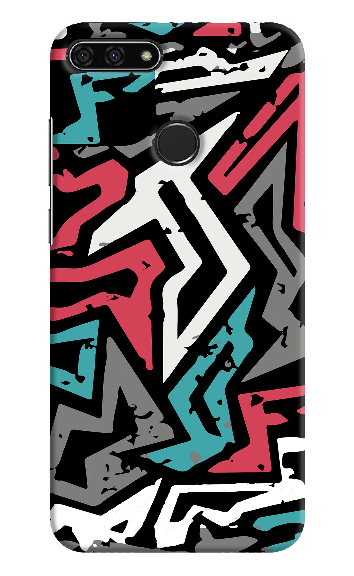 Geometric Graffiti Honor 7A Hard Case Back Cover by Casekaro