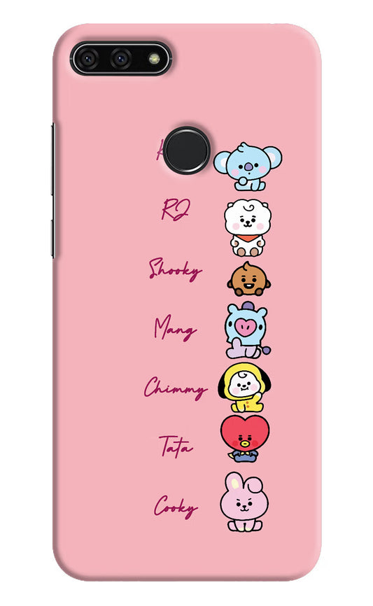 BTS names Honor 7A Hard Case Back Cover by Casekaro