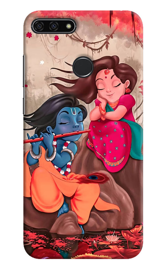 Radhe Krishna Honor 7A Hard Case Back Cover by Casekaro
