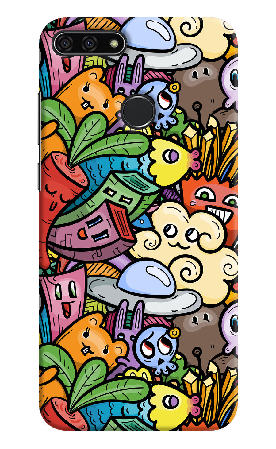 Veggie Doodle Honor 7A Back Cover, Hard case