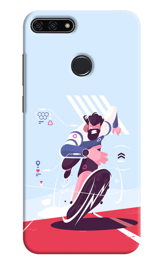 Run Pro Honor 7A Hard Case Back Cover by Casekaro