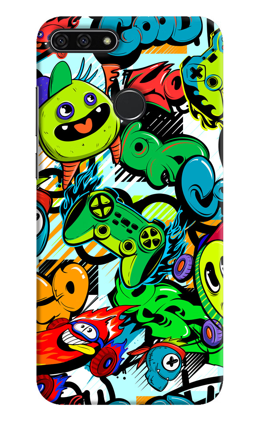 Game Doodle Honor 7A Back Cover, Hard case