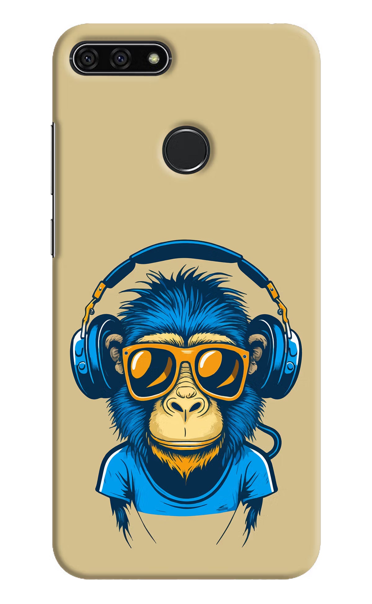 Monkey Headphone Honor 7A Hard Case Back Cover by Casekaro