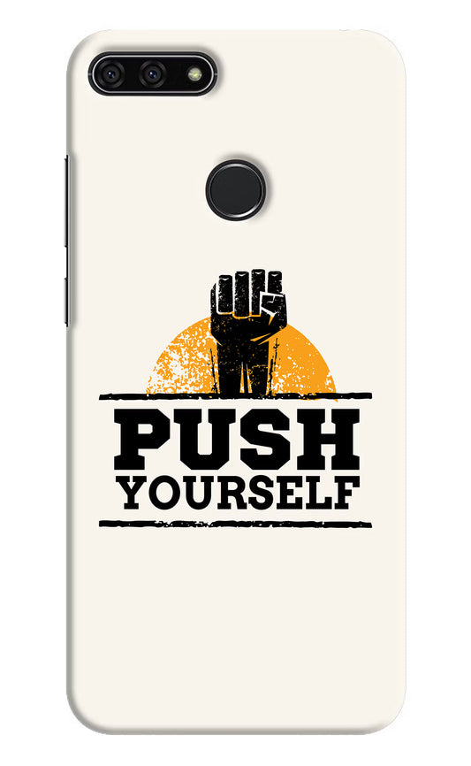 Push Yourself Honor 7A Hard Case Back Cover by Casekaro
