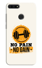 No Pain No Gain Honor 7A Hard Case Back Cover by Casekaro