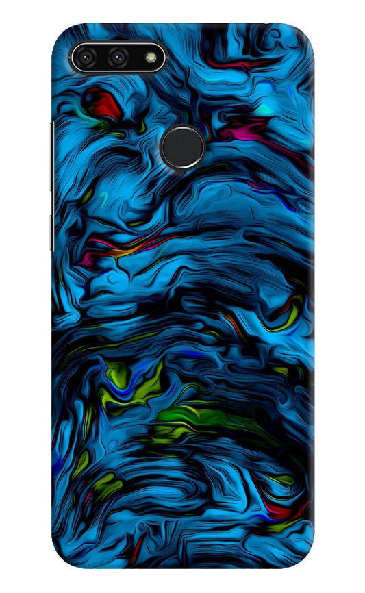 Dark Blue Abstract Honor 7A Hard Case Back Cover by Casekaro