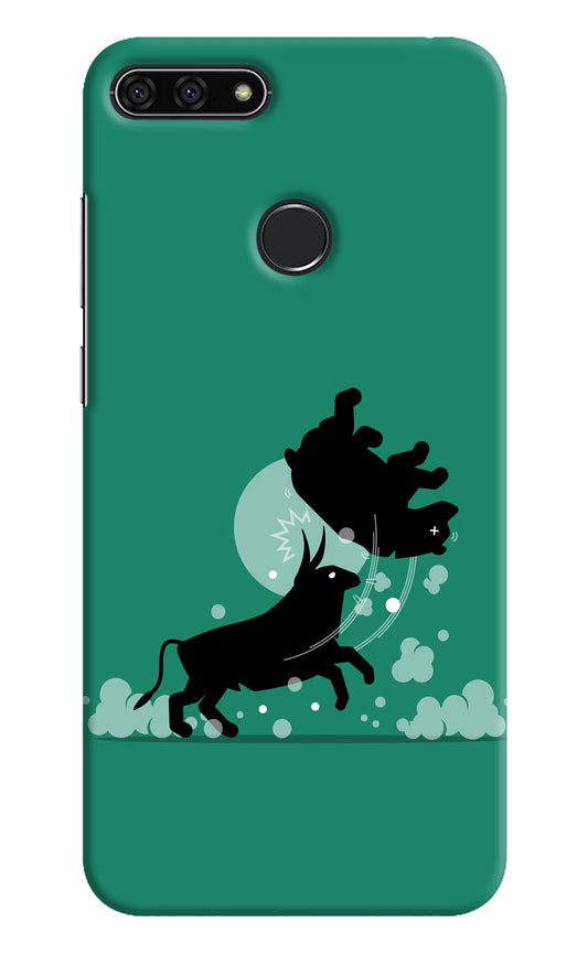 Bull Conqueror Honor 7A Hard Case Back Cover by Casekaro