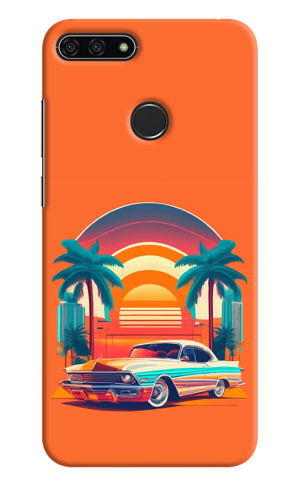 Palm Drive 80s Honor 7A Hard Case Back Cover by Casekaro