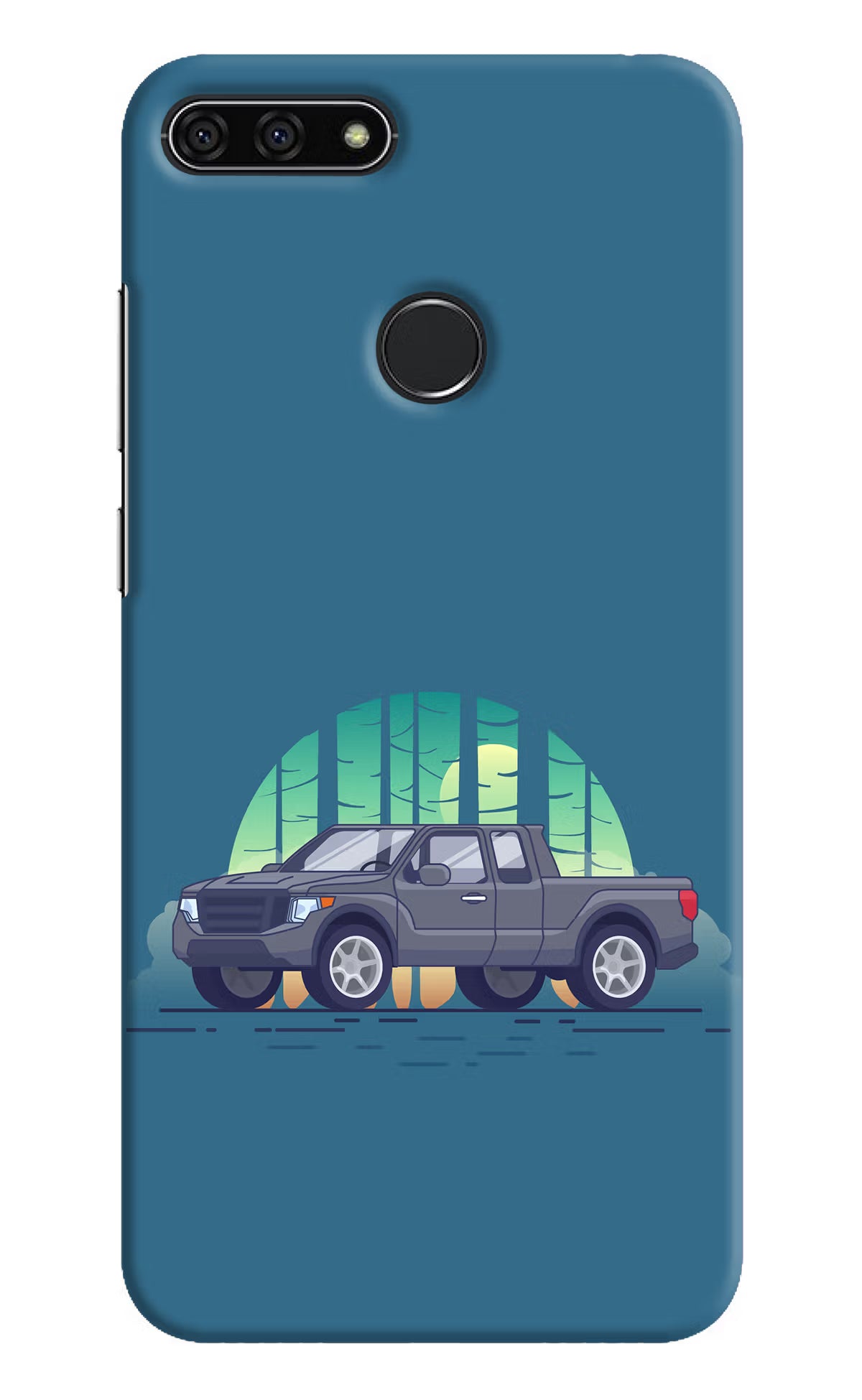 Retro Garage Vibe Honor 7A Hard Case Back Cover by Casekaro