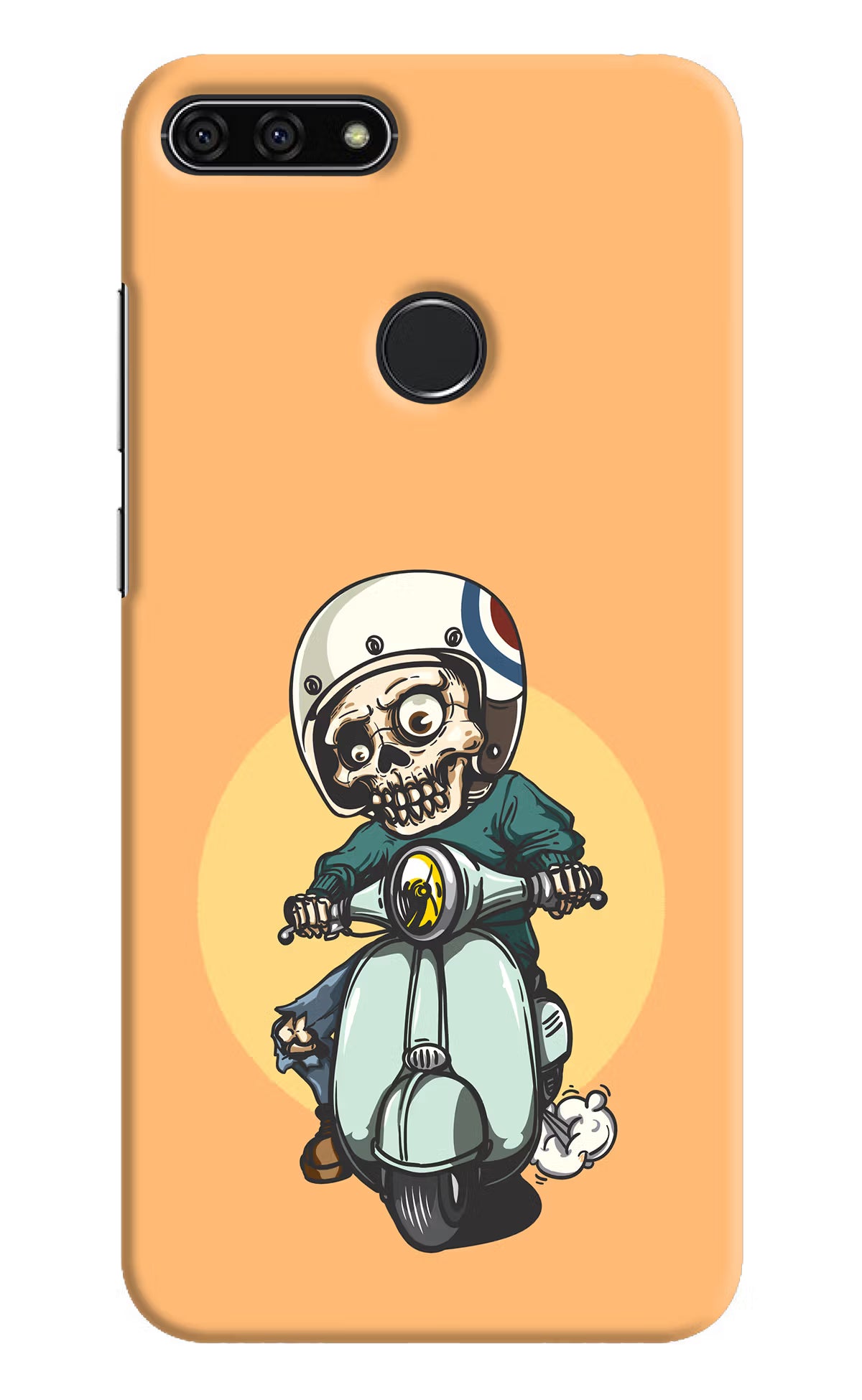 Undead Biker Honor 7A Hard Case Back Cover by Casekaro