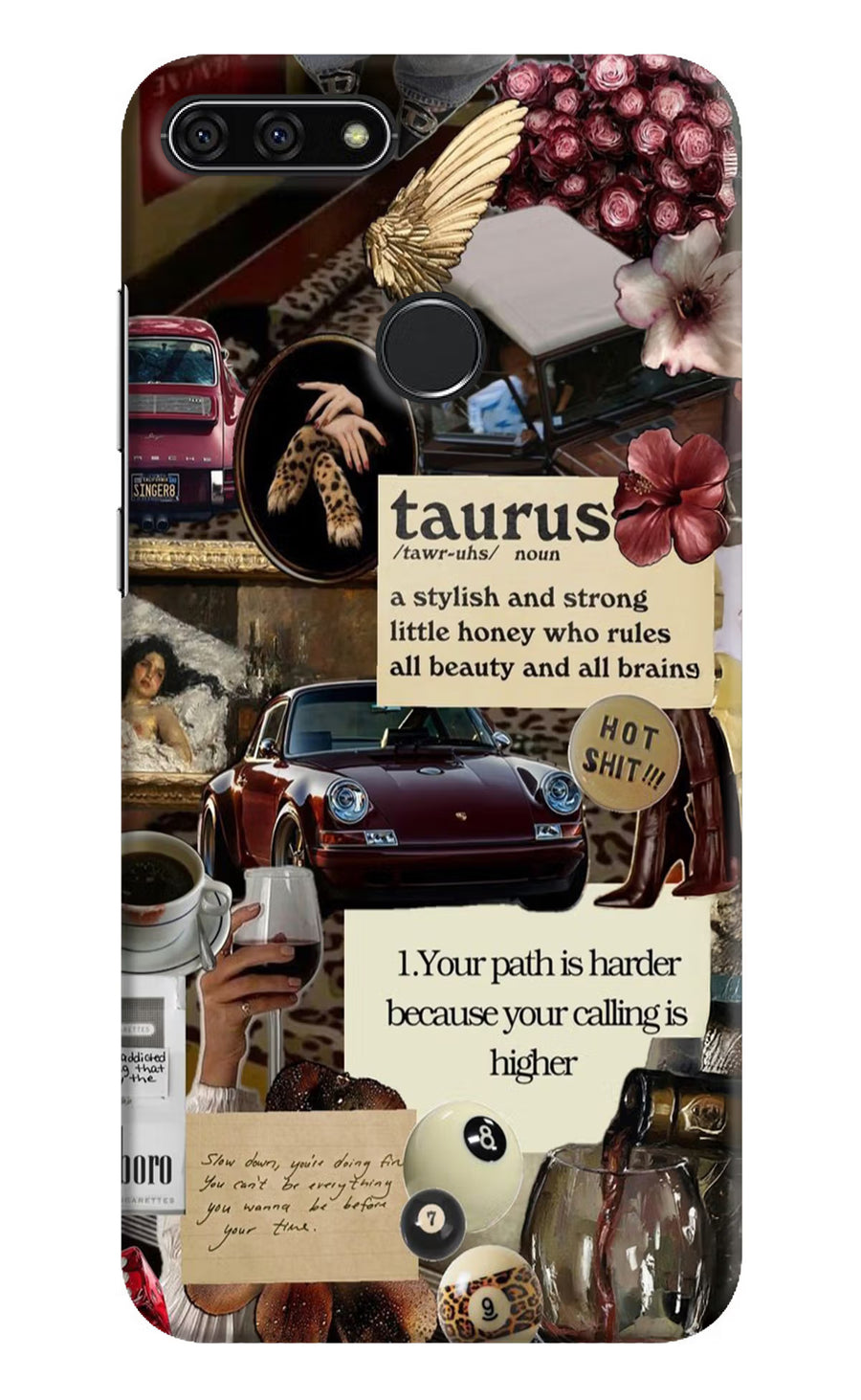 Taurus Zodiac Honor 7A Back Cover, Hard case