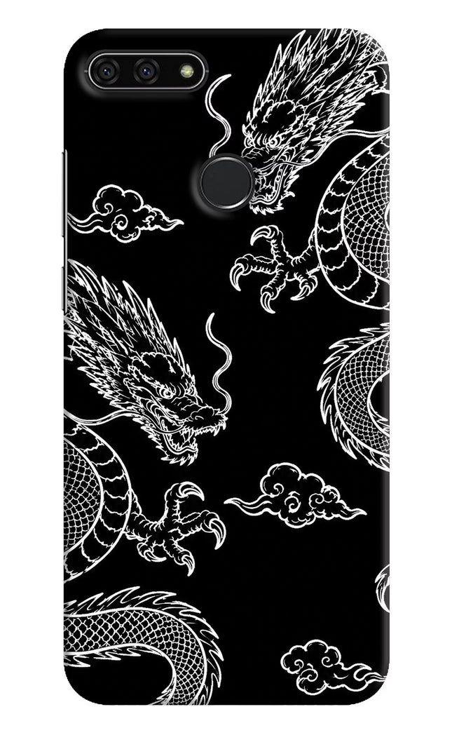 Twin Dragons Honor 7A Hard Case Back Cover by Casekaro