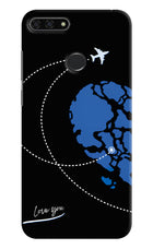 Love Orbit Honor 7A Hard Case Back Cover by Casekaro