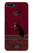 Midnight Cat Honor 7A Hard Case Back Cover by Casekaro