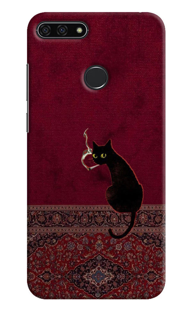 Midnight Cat Honor 7A Hard Case Back Cover by Casekaro