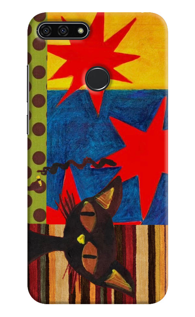 Pop Cat Honor 7A Hard Case Back Cover by Casekaro
